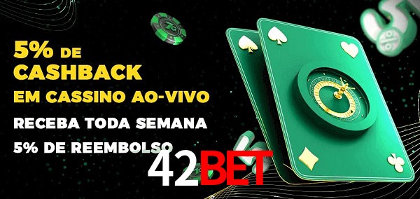 Promoções do cassino ao Vivo 42bet